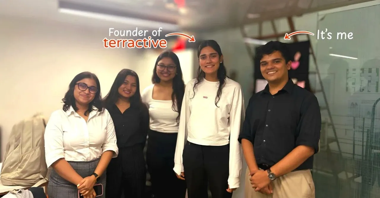 With the Terractive founder after the pitch